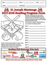 Rushville Elementary Students eligible to participate in St. Joseph Mustangs Reading Program