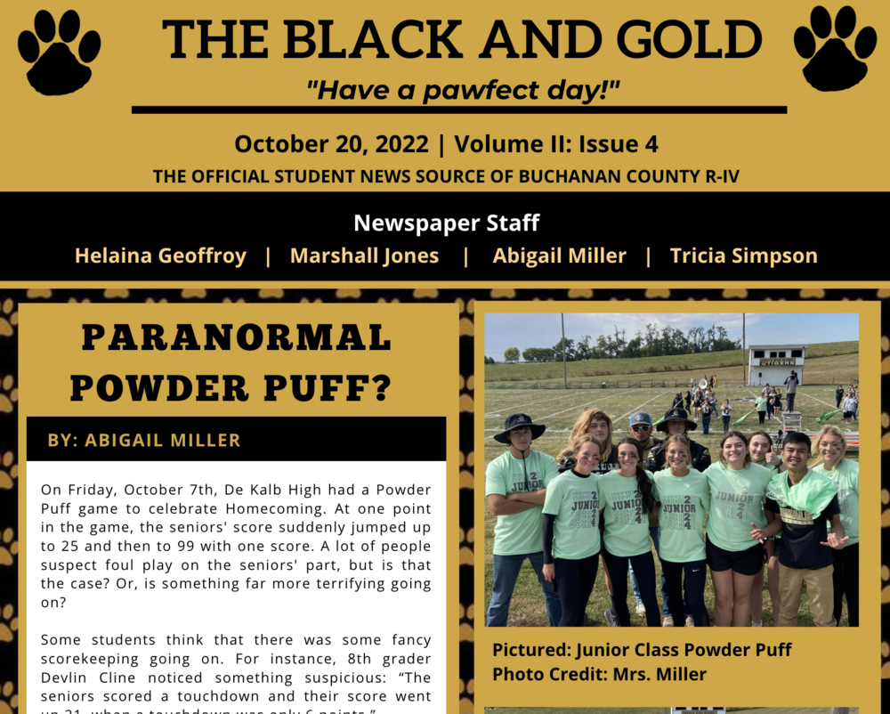 The Black and Gold: October 20, 2022
