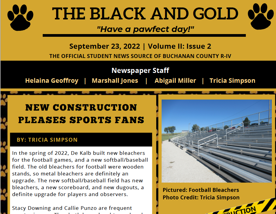 The Black and Gold: September 23, 2022