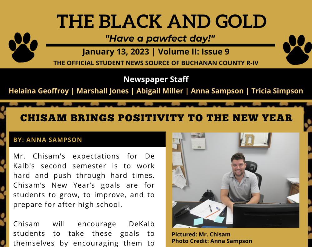 The Black and Gold: January 13, 2023