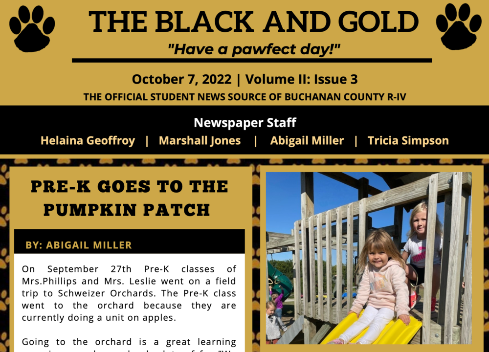 The Black and Gold: October 7, 2022
