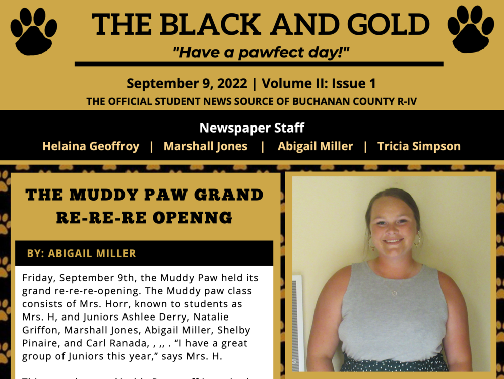 The Black and Gold: September 9, 2022