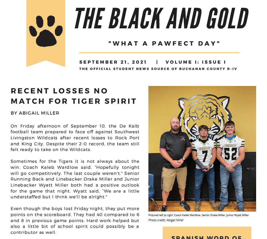 The Black and Gold Issue 1