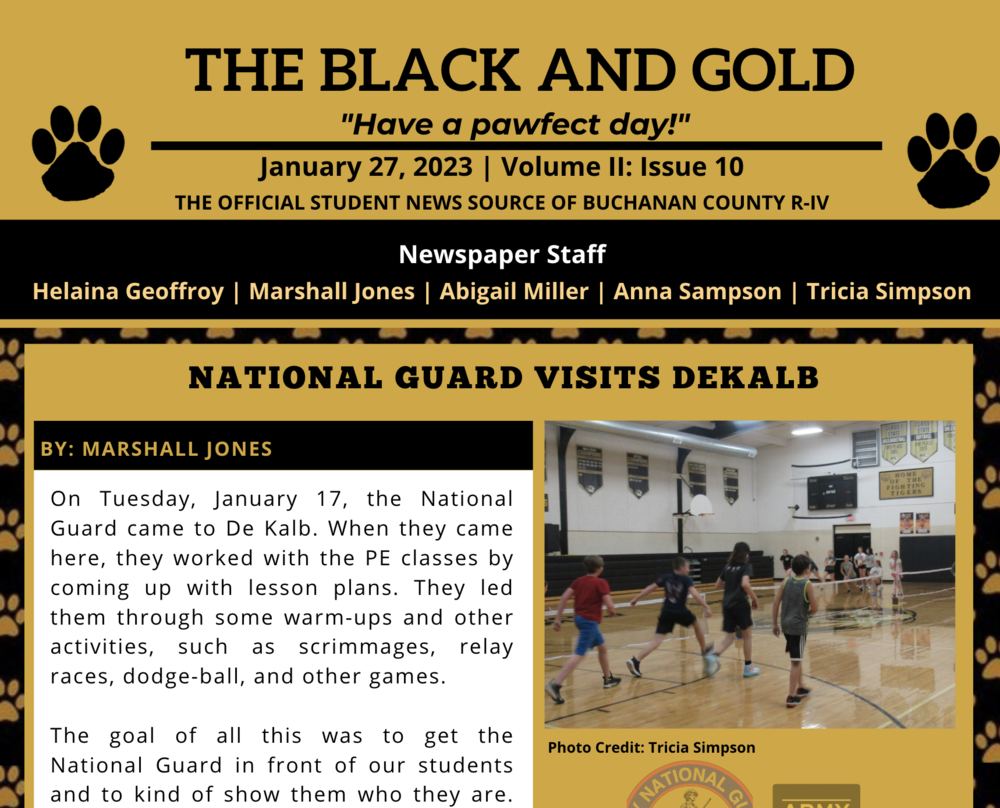 The Black and Gold: January 27, 2023